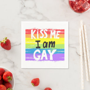 Serviette En Papier Embrasse-Moi Je Suis Gay
