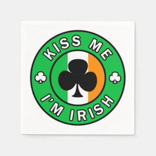 Serviette En Papier Embrasse-moi Je suis irlandais