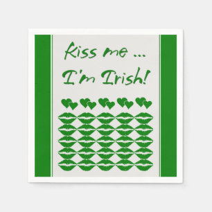 Serviette En Papier Embrasse-moi Je suis Irlandais Papier serviettes