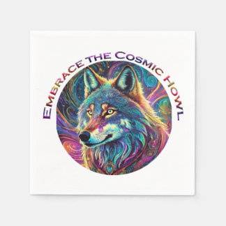 Serviette En Papier Embrassez le loup de Howl cosmique