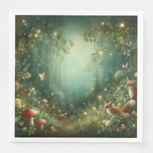Serviette En Papier Emerald Green Enchanted Forest