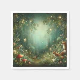Serviette En Papier Emerald Green Enchanted Forest