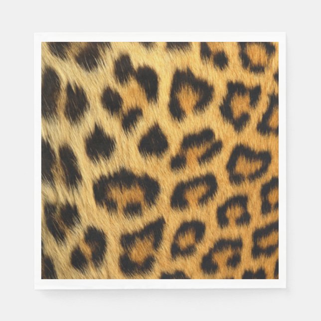 Serviette En Papier Empreinte de léopard (Devant)