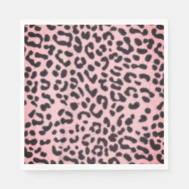 Serviette En Papier Empreinte de léopard rose Napkin papier