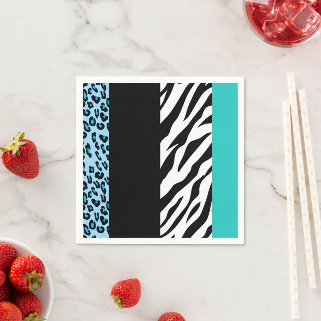 Serviette En Papier Empreinte de léopard, Zebra Print, Poster de anima (En situation)