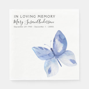 Serviette En Papier En Mémoire Amour Papillon funéraire Réveil