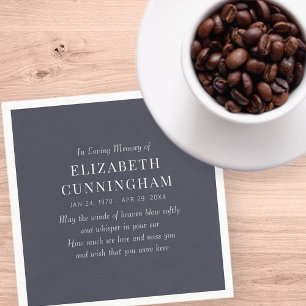 Serviette En Papier En Mémoire Amoureuse Mémorial Simple