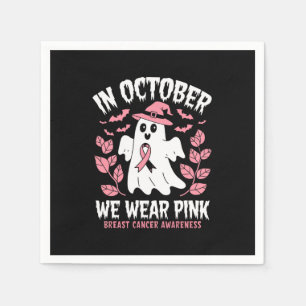 Serviette En Papier En Octobre Nous Portons Une Sorcière D'Halloween R