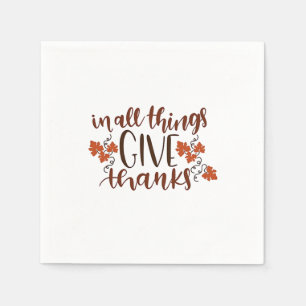 Serviette En Papier En Tout, Remerciez le Citrouille de Thanksgiving