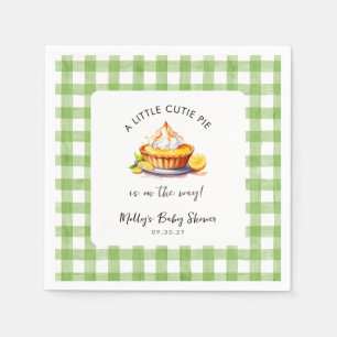 Serviette En Papier En vichy Baby shower Little Cutie Pie