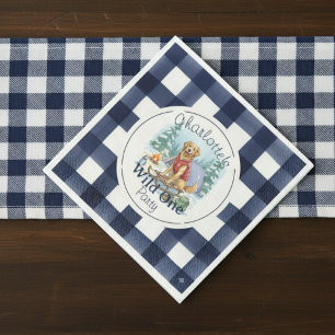 Serviette En Papier en vichy Wild One Golden Retriever 1er anniversair