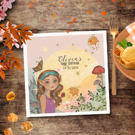 Serviette En Papier Enchanted Forêt d'automne Fée Baby