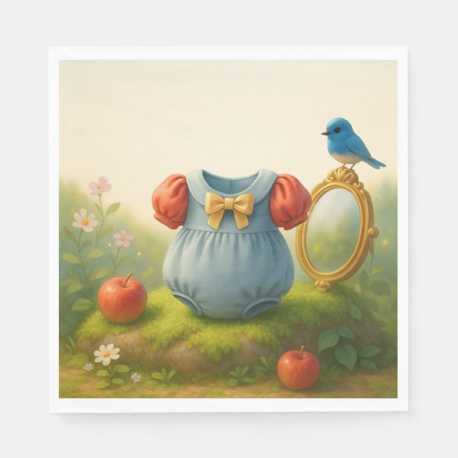 Serviette En Papier Enchanted Woodland Princess Baby Shower Fairytale  (Devant)