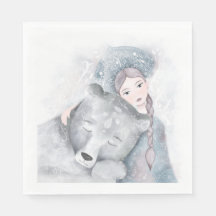 Enchanter la fille fantaisie et Ours Noël