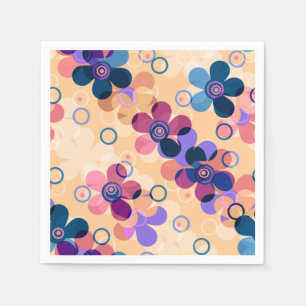Serviette En Papier Enfants Abstraits mignon dessin animé fleurs fleur