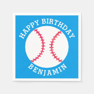 Serviette En Papier Enfants Baseball Personnalisé Joyeux Sport d'Anniv