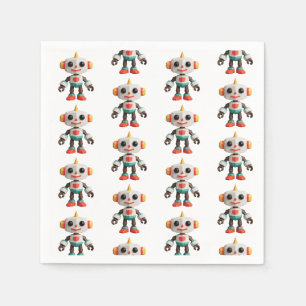 Serviette En Papier Enfants de robot personnalisables