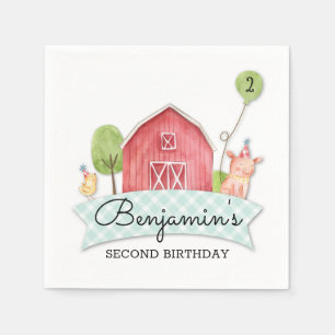 Serviette En Papier Enfants ferme Anniversaire de fête Napkins