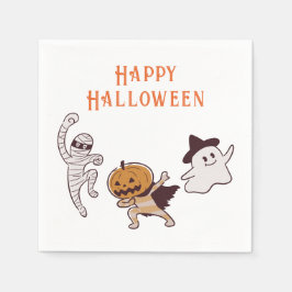 Serviette En Papier Enfants mignons Citrouille Monster Halloween Party