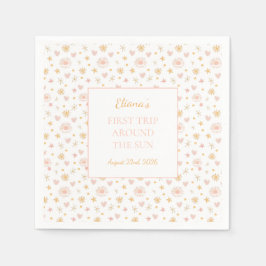 Serviette En Papier Enfants mignons "Premier voyage autour du soleil" 