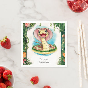 Serviette En Papier Enfants Serpent magique Anniversaire