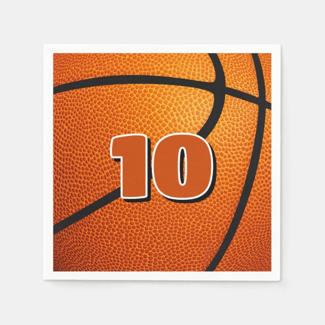 Serviette En Papier enfants sport fête d'anniversaire basket-ball (Devant)