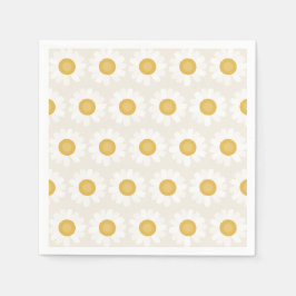 Serviette En Papier Enracinée et Fleurissante – Crème Douce et Camomil