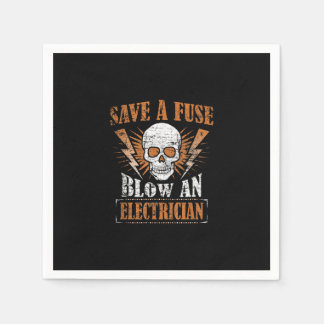 Serviette En Papier Enregistrer Un Fuse Souffler Un Humour Électricien