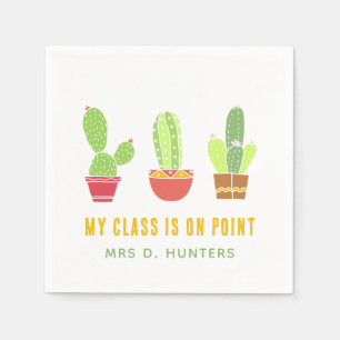 Serviette En Papier Enseignants sur mesure Cactus en pots Plante Papie