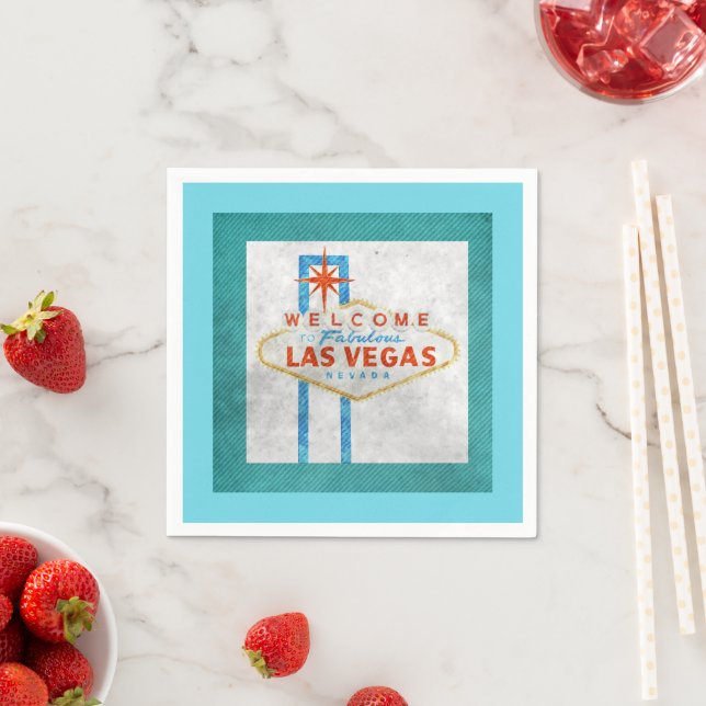 Serviette En Papier Enseigne Rétro Vegas Style Grunge (En situation)