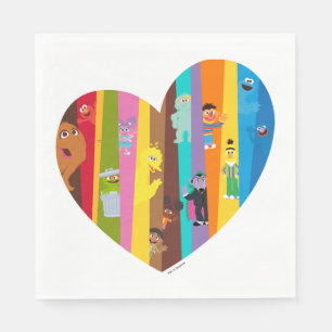 Serviette En Papier Ensemble Coeur