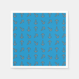 Serviette En Papier Ensemble d'Ancres pour bateaux à cartons