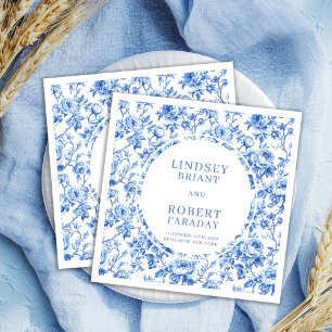 Serviette En Papier Ensemble de serviettes de mariage romantiques rose