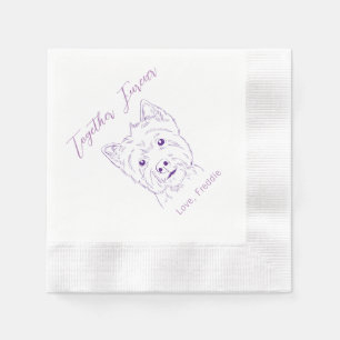 Serviette En Papier Ensemble Furever Terrier Mariage Napkins