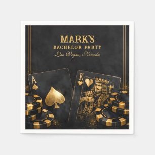 Serviette En Papier Enterrement de vie de garçon à Las Vegas Luxueux N