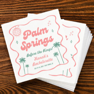 Serviette En Papier Enterrement de vie de jeune fille à Palm Springs