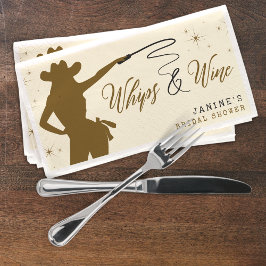 Serviette En Papier Enterrement de vie de jeune fille Cowgirl Whips &