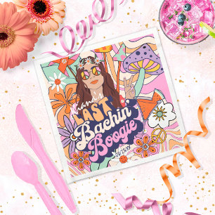 Serviette En Papier Enterrement de vie de jeune fille Groovy 70s Derni
