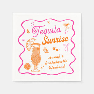 Serviette En Papier Enterrement de vie de jeune fille Tequila Sunrise