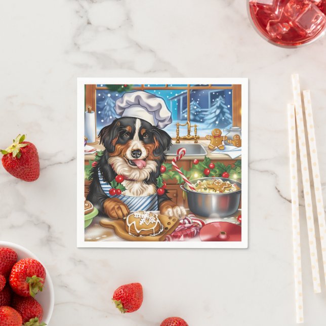 Serviette En Papier Entlebucher Mountain Holiday Baking : Festif (En situation)