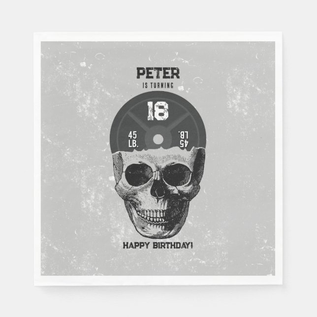 Serviette En Papier Entraînement au crâne en plaque de poids Bâtiment  (Devant)