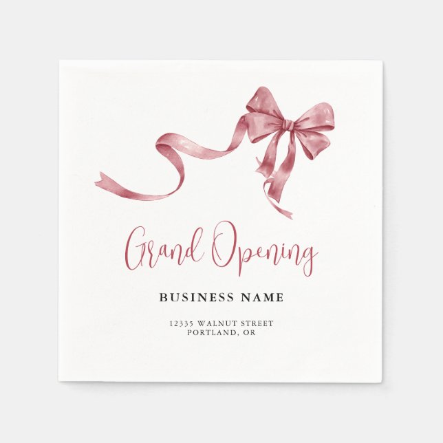 Serviette En Papier Entreprise Grand Ouverture du ruban moderne (Devant)