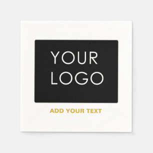 Serviette En Papier Entreprise personnalisable Ajouter un logo Blanc m