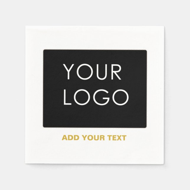 Serviette En Papier Entreprise personnalisable Ajouter un logo Blanc m (Devant)