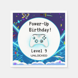 Serviette En Papier Epic Gamer Happy 9th Birthday Invitation Critical