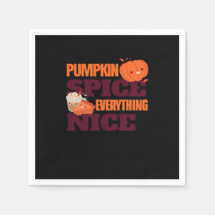 Serviette En Papier Épice citrouille Et Tout Nice Citation D'Automne