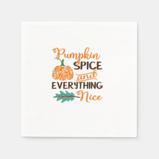 Serviette En Papier Épice citrouille Et Tout Nice - Citrouille mignon