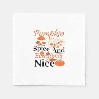 Serviette En Papier Épice citrouille Et Tout Nice Mignonne & Mem Drôle