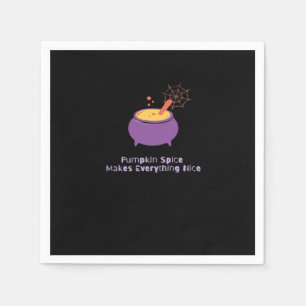 Serviette En Papier Épice citrouille & Tout Nice Halloween Slogan D