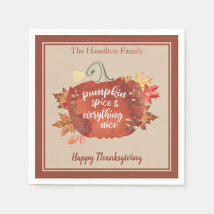 Serviette En Papier Épice citrouille & Tout Nice Thanksgiving